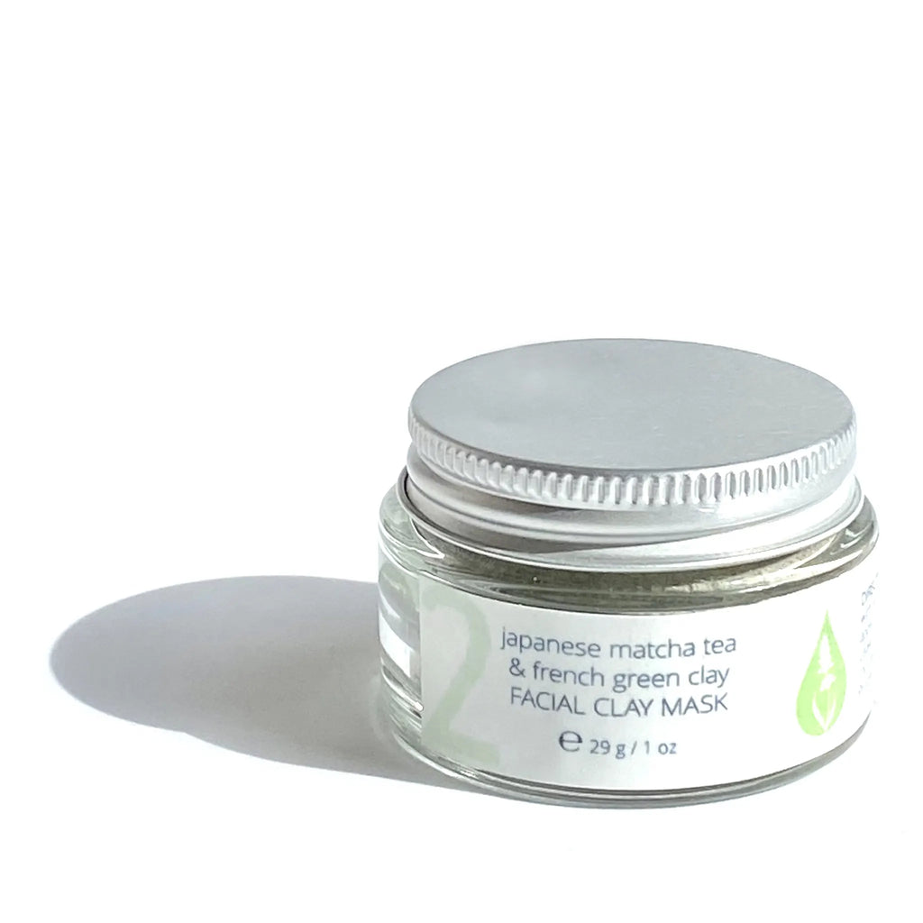 Japanese Matcha Tea & French Green Clay Facial Mask with French green clay + Vitamin C + Spirulina extract