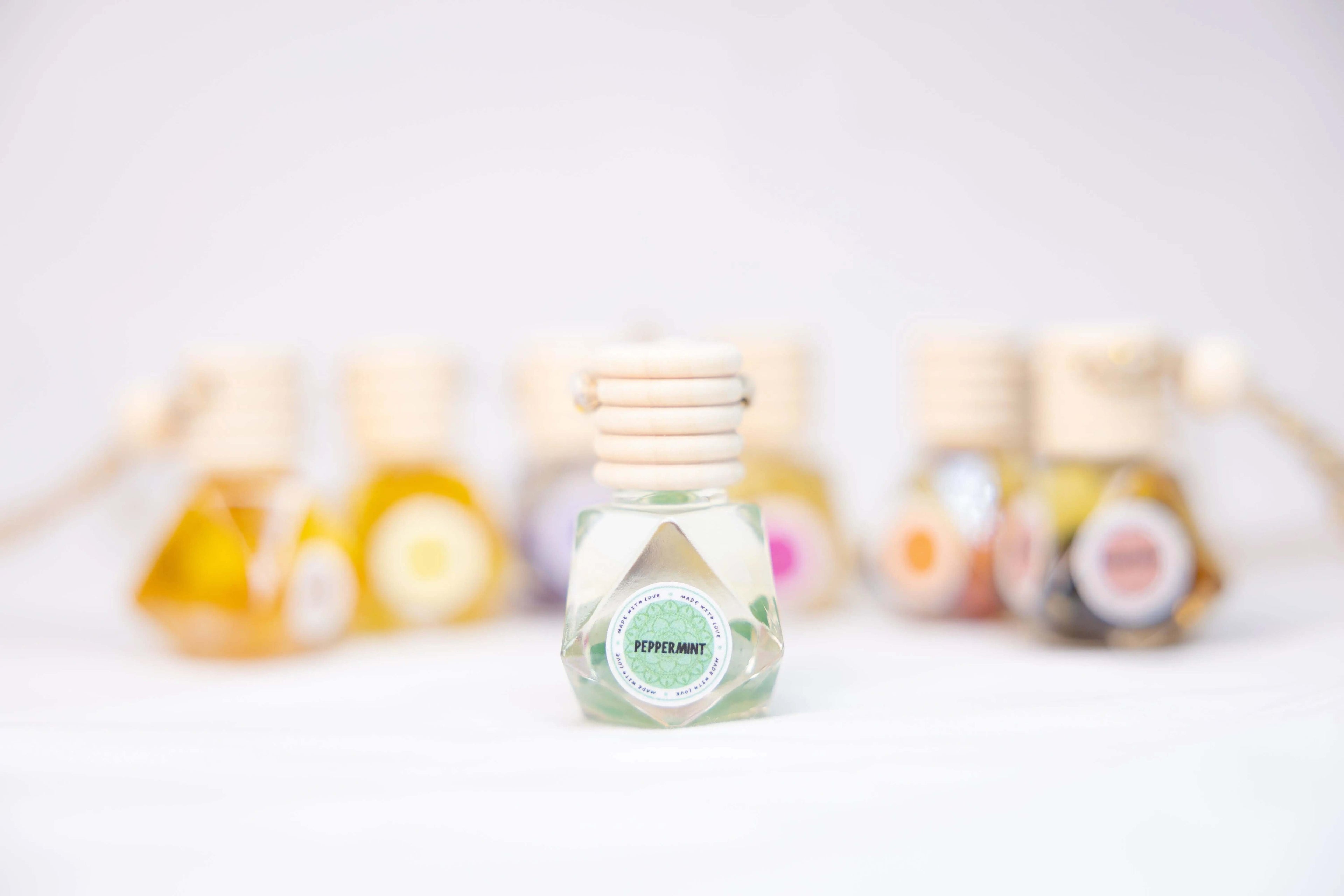 Natural Essential Oils Car Diffuser | Crystal-Infused