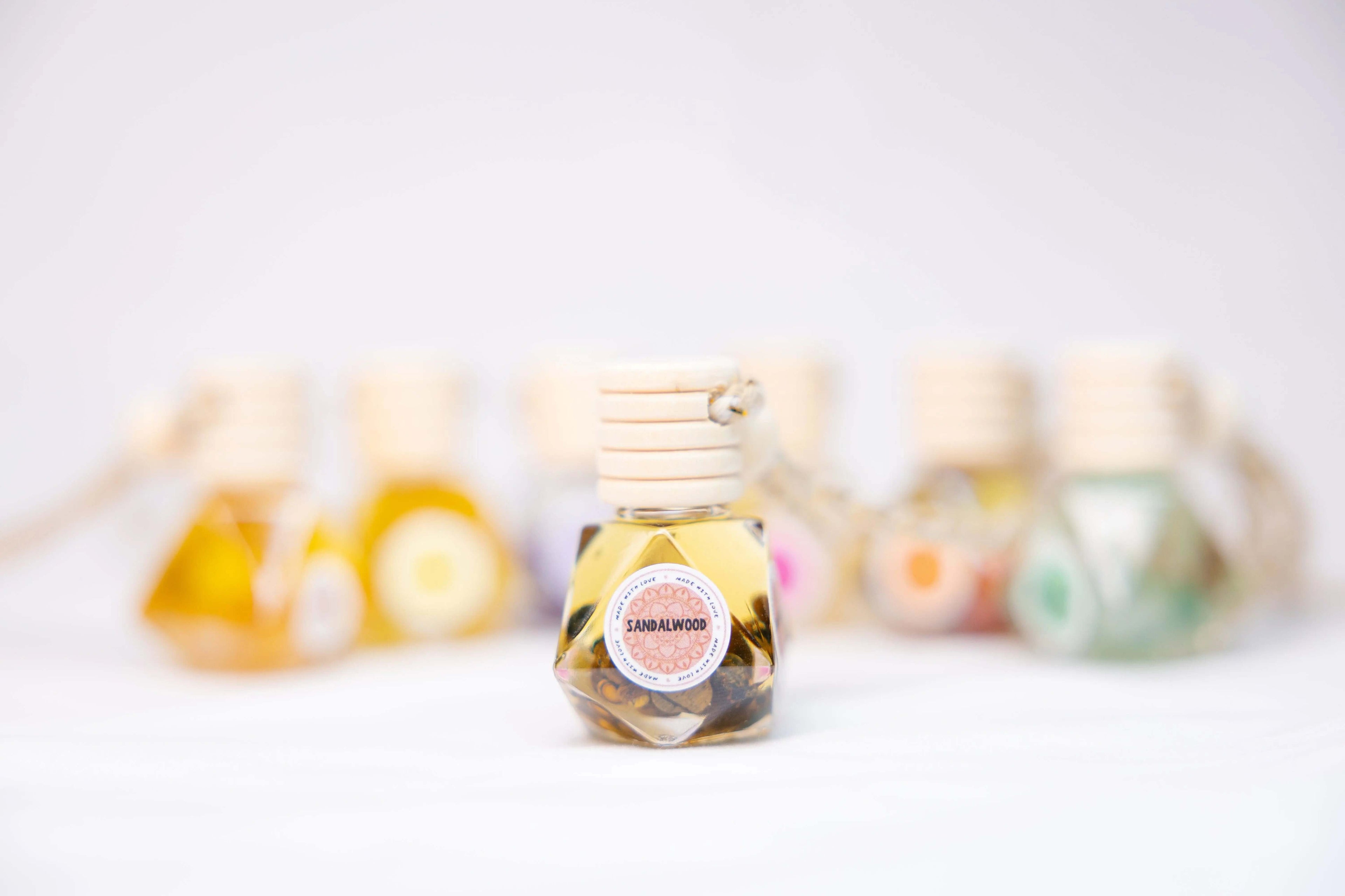 Natural Essential Oils Car Diffuser | Crystal-Infused