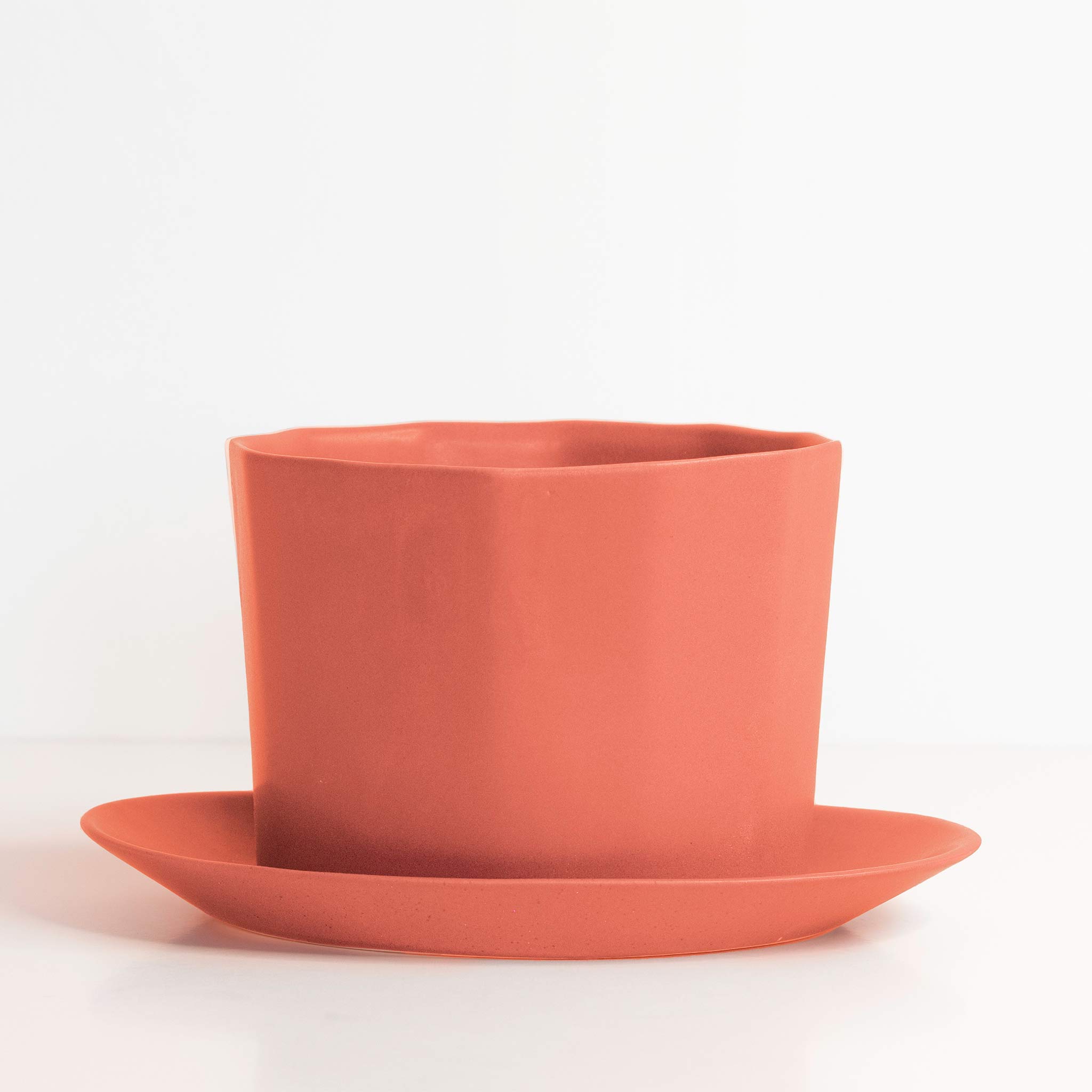 Geometric Oval Handmade Porcelain Planter