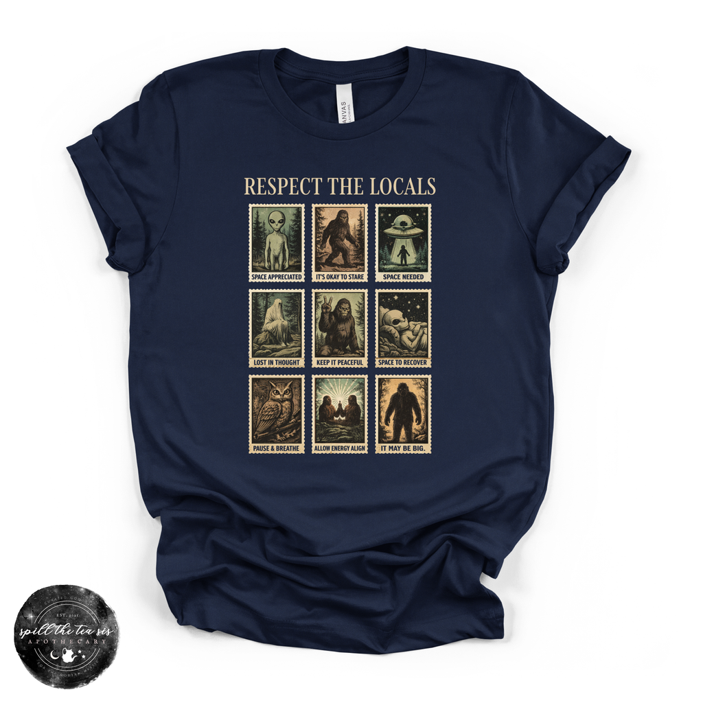 Respect the Locals Cryptid Tee | Funny Bigfoot Graphic T-Shirt