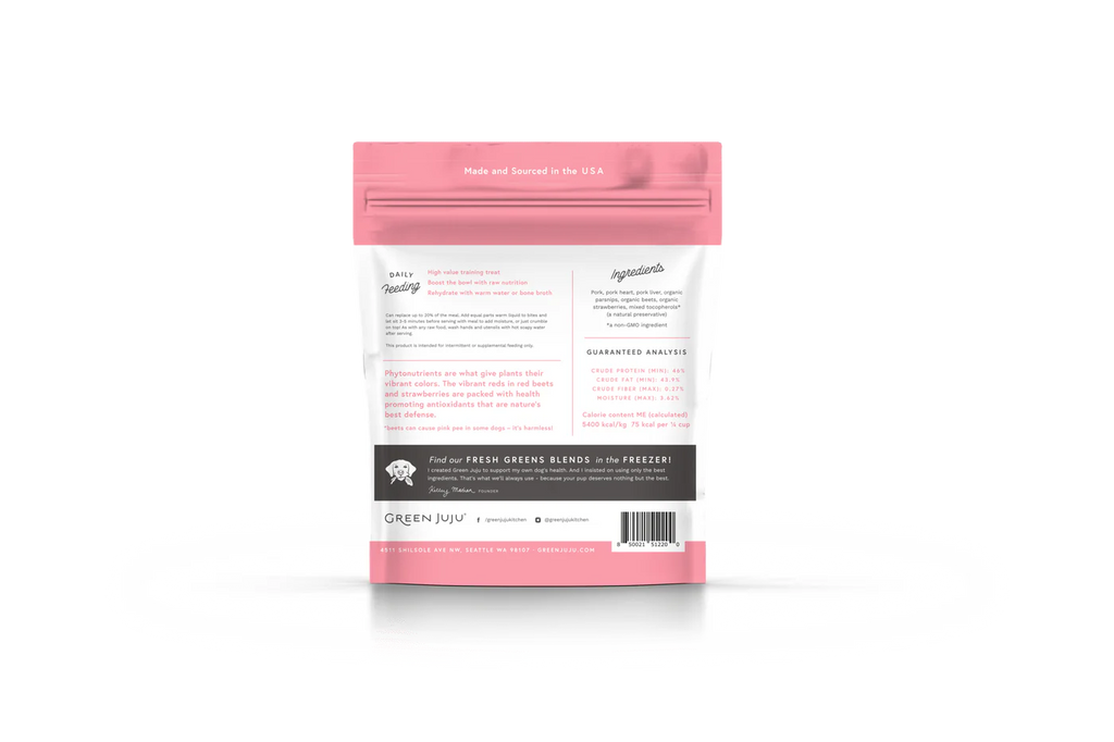 Green Juju Freeze Dried Pork Pink Whole Food Bites (7.5OZ)