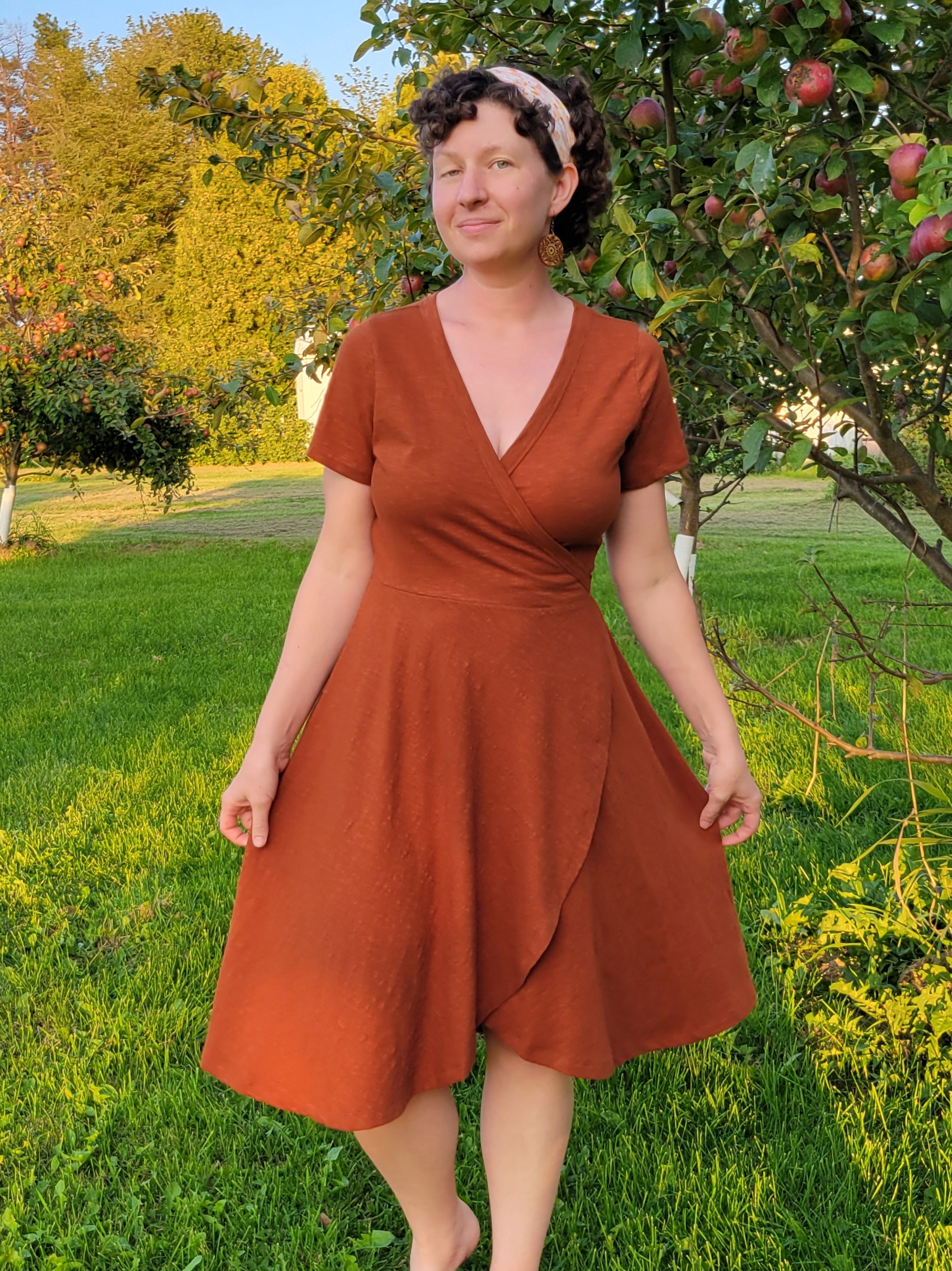 Organic American Made Cotton - Slub Wrap Dress