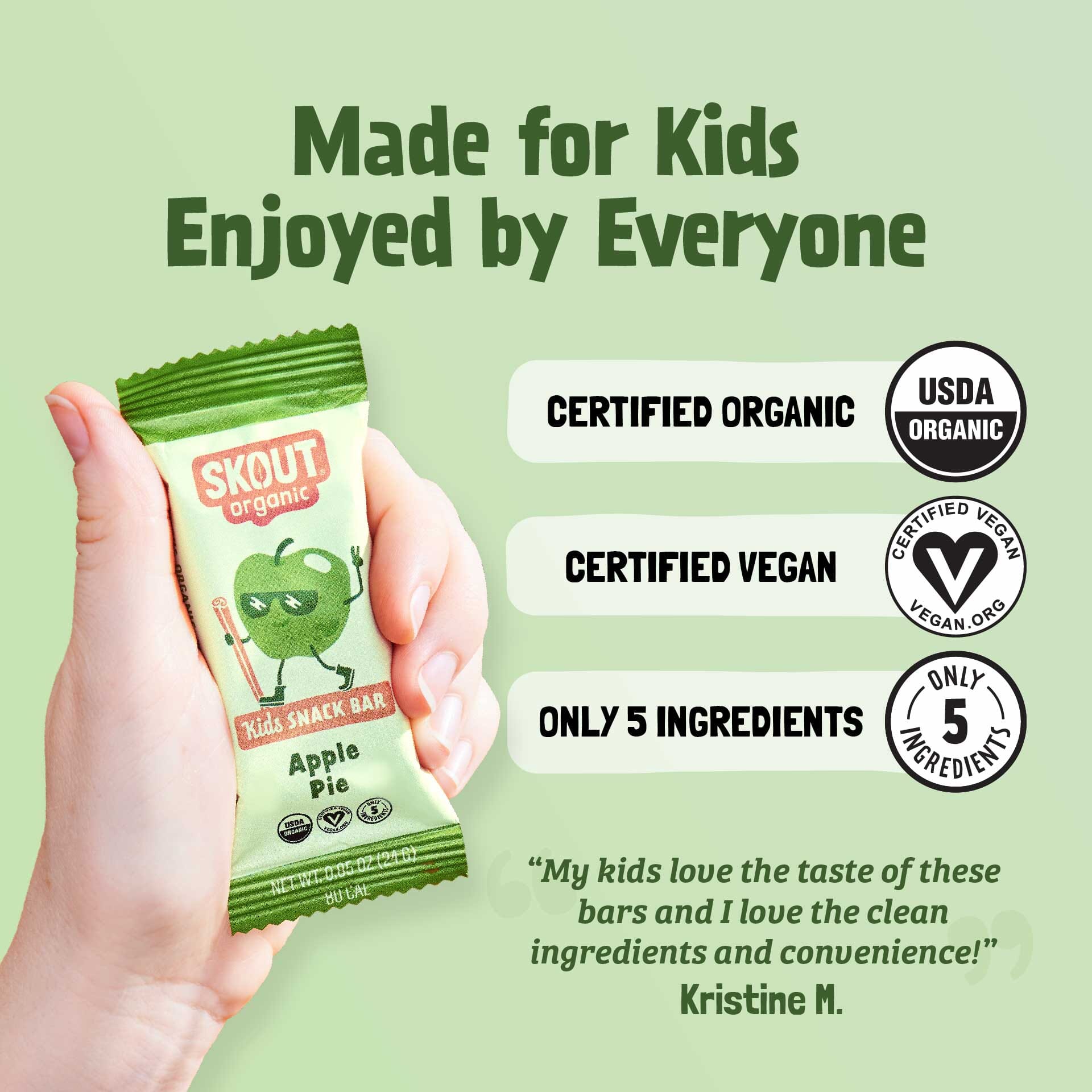 Skout Organic Apple Pie Kids Bar