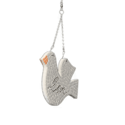 Dove Skwiveler Mosaic Backer & Hanger (pre-drilled for Skwiveler)