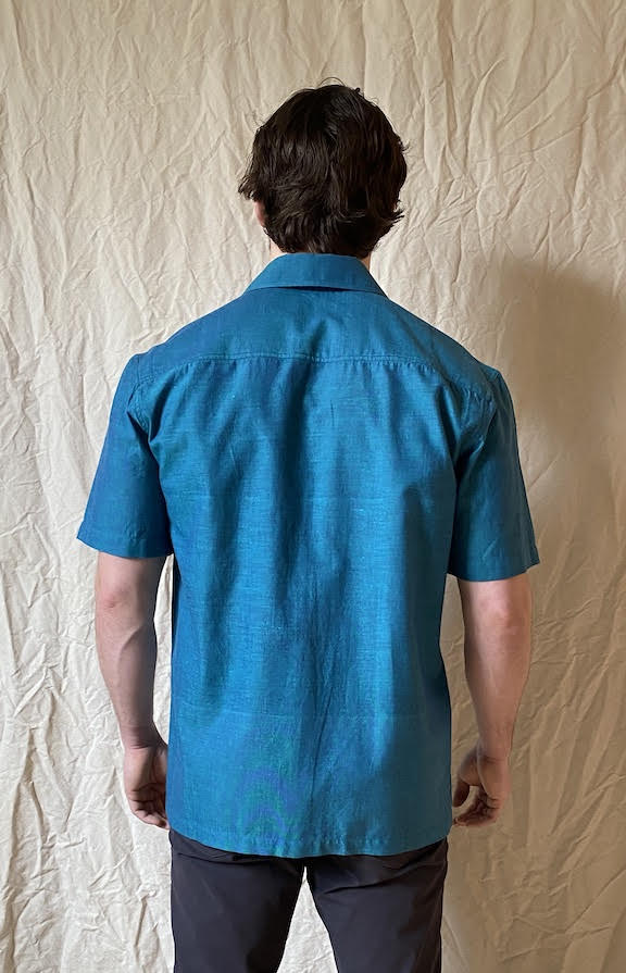 Teal Handloom Shirt